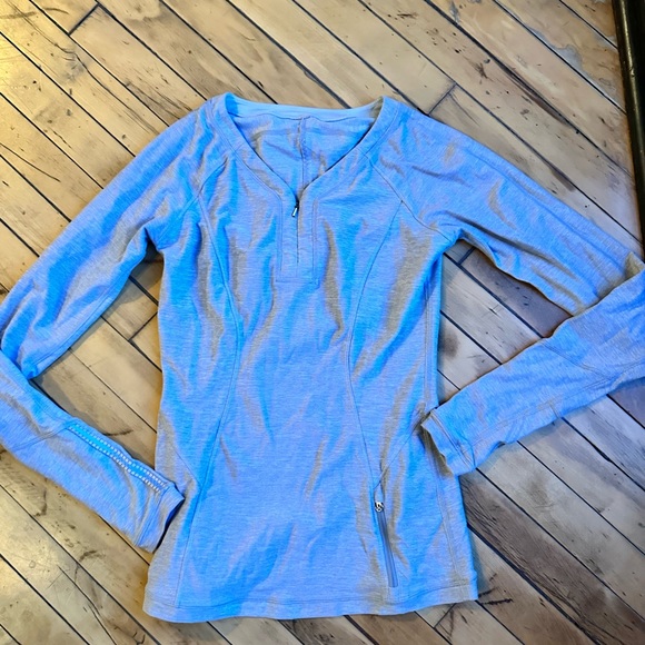Lululemon Love Some Run Long Sleeve Heathered Light Grey / Heathered Medium Gray - Picture 2 of 5
